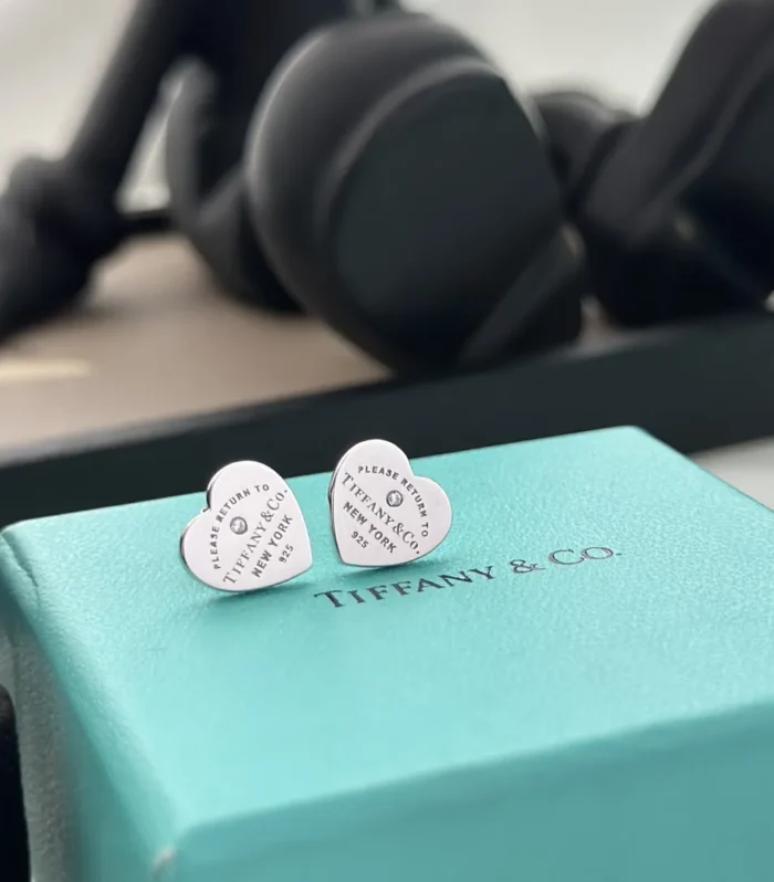 Classic Heart Diamond Earrings