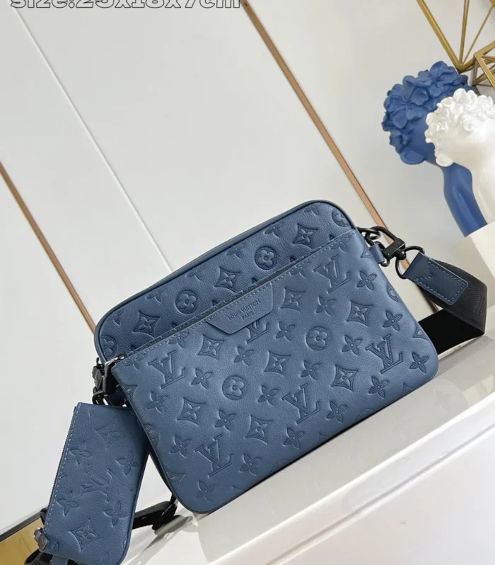 Louis Vuitton Trio Messenger Monogram Shadow Leather
