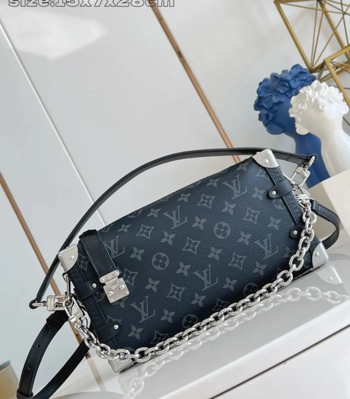 Louis Vuitton Side Trunk MM East West Monogram Eclipse